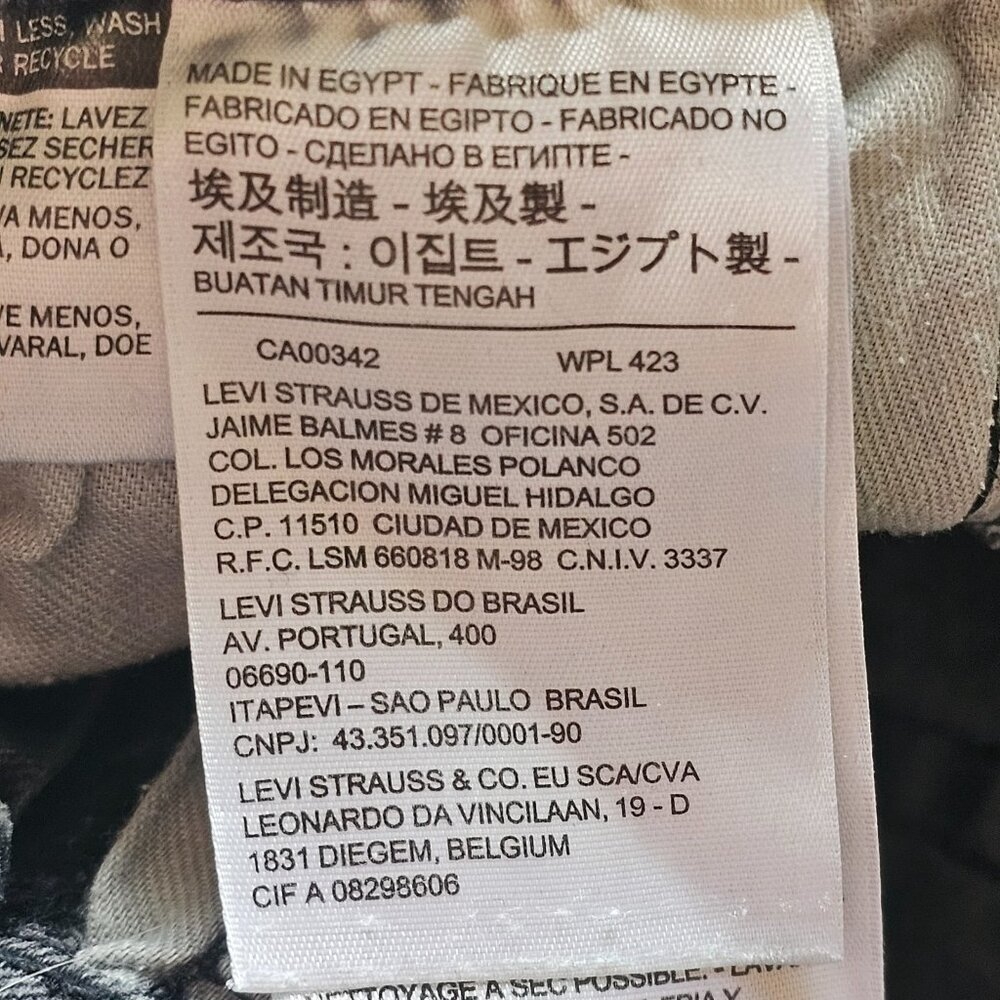 Levis 514 Jeans Mens Tag 29x32 Fit 28x29 Black Straight Denim Dark Wash Stretch - Picture 4 of 13